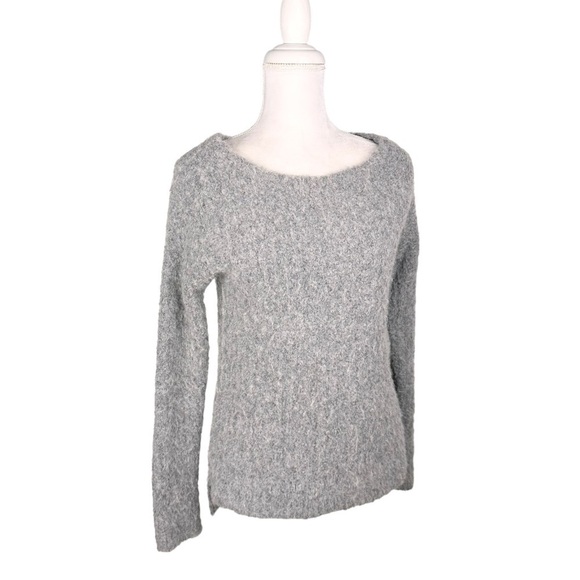 ATM Anthony Thomas Melillo chunky gray nubby knit sweater fuzzy chunky cozy XS - Picture 8 of 16
